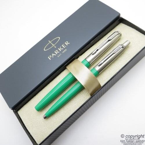 Parker Jotter Original Green Roller Pen + Ballpoint Pen Set | İsme Special Pen | Gift Pen