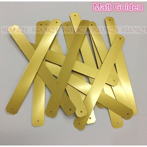 120/500pc 10*100mm Large Rectangular Bar Two Holes Flat Sequin Sewing,Wedding Craft,Women Kids DIY Garment Accessory Dull Golden