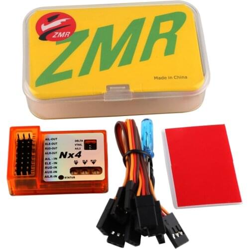 ZMR NX4 PRO EVO Flight Controller Board For Singal Dual Delta And V-tail Aileron Airplane Support Rate/Hold/Gyro Off Model