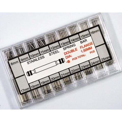 360 PCs Watchmakers Watch Spring Bars Strap Link Pins Stainless Steel 1.5mm Repair Kit Tool