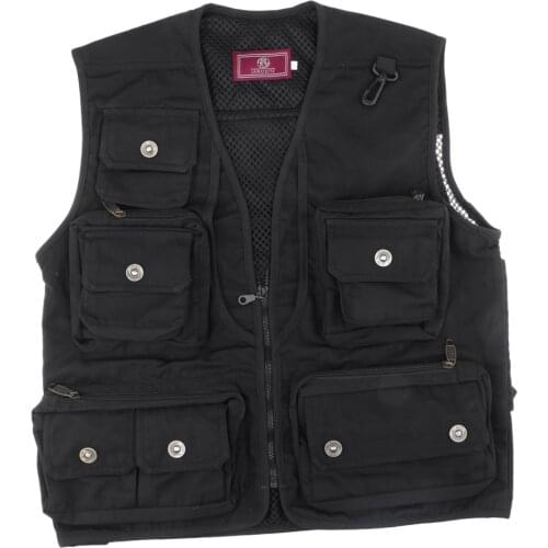 Mesh Fly Fishing Vest Hunting Jacket Outdoor Vest Multi Pocket Waistcoat Work Utility Vest Perfect for hiking, photography