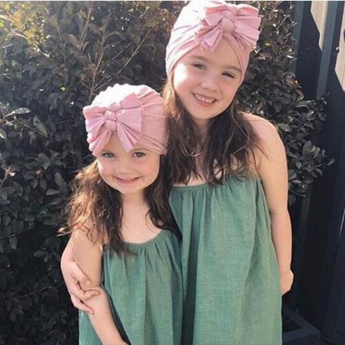 New Winter Autumn Baby Girls Hats Bow Cotton Knitted Knot Warm Children Cap Kids Newbworn Bonnet Caps Beanie Cute Headwear