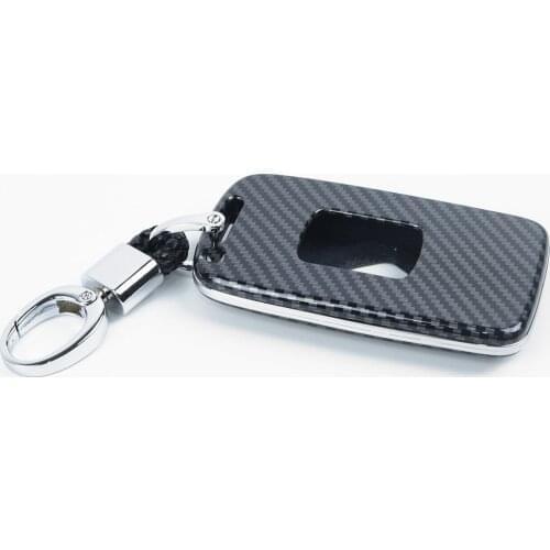Carbon Fiber Hard Key Fob Case Cover Chain Fit For Renault Kadjar Accessories