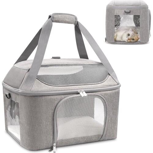 Cat Carrier Bag Breathable Cat Bag Outdoor Travel Portable Collapsible Transport Carrying Bag Pet Carrier for Cats Pet Supplies