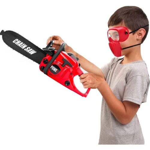 Rotating Power Chainsaw With Realistic Sound New Electric Simulation Repair Tools Pretend Play Toys Best Gift For Boys Kids