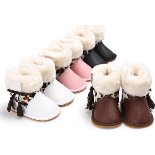 Baby Girls Boys Winter Keep Warm Shoes First Walkers Sneakers Kids Crib Infant Toddler Footwear Boots Newborns Prewalkers 0-18M