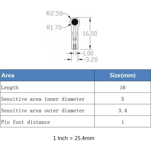 0-200g Thin Film Pressure Sensor Flexible Force Sensitive Resistance-type Sensor