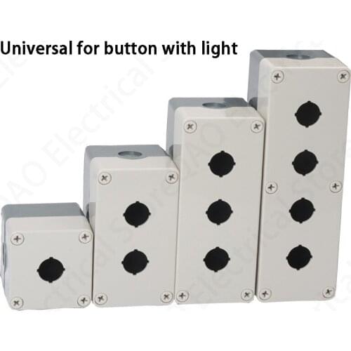 1Pcs Button switch box waterproof and dustproof emergency stop button box control box 1hole 2holes 3holes 4 holes industry