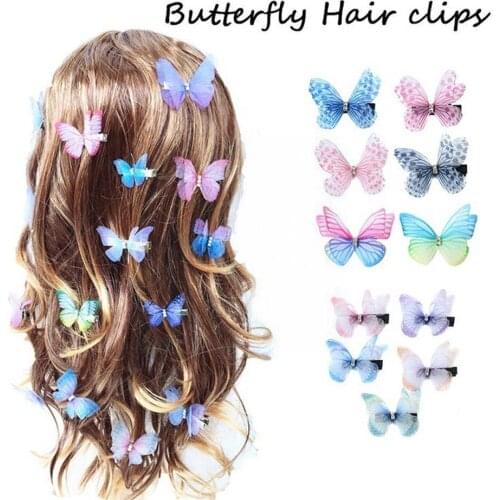10pcs Butterfly Hair Clips Cute Plastic Bridal Hair Fashion Headwear Accessories Hairpins Jewelry Photography Wedding Costu I4F0