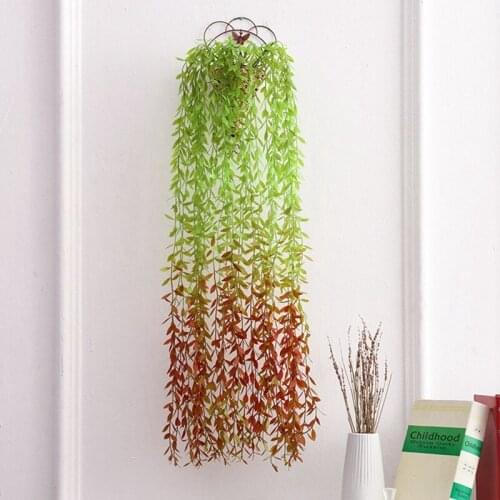 100cm Artificial Rattan Indoor outdoor Classic Willow Vine Plastic Hanging Garden Simulation Leaf DIY Home Decor