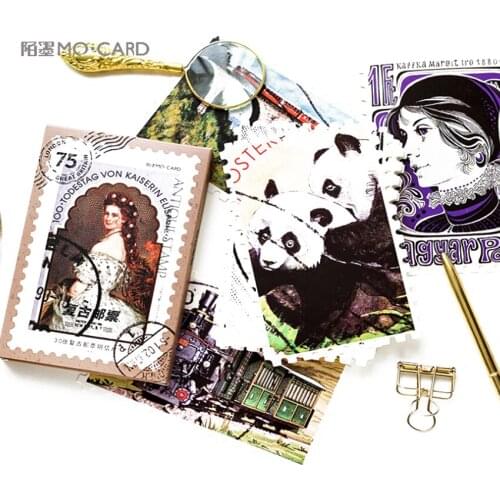 4packs/lot Original Boxed Postcards Vintage Stamps Creative DIY Birthday Gift Postcard And For Greeting Card
