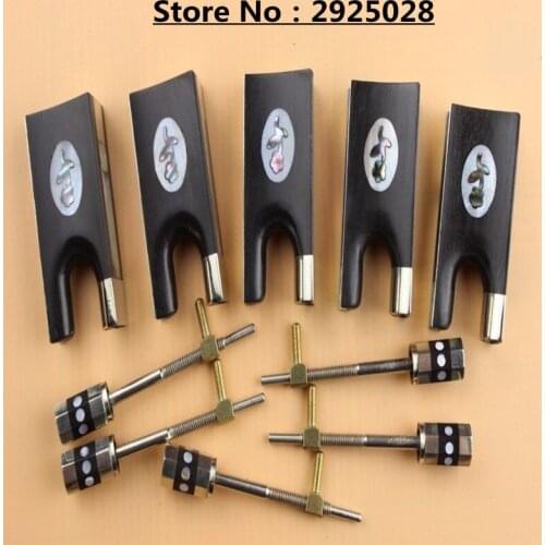 5 pcs ebony 4/4-3/4 violin bow frog .violin bow accessories,beautiful flower Free Shipping