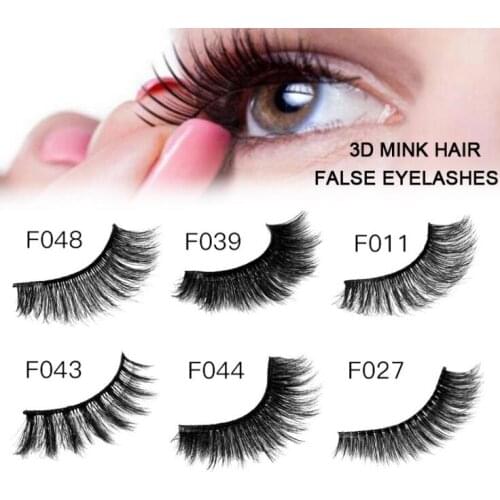 60Pairs/lot 3D Handwork Stereo Long Soft False Eyelash Mink Hair Curl Thickly Crisscross Eyelash Extensions Makeup Tools HA1878