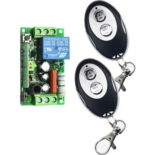 AC220V 1CH 10A Radio Controller RF Wireless Relay Remote Control Switch 315 MHZ 433 MHZ 2 ellipse shape Transmitter +1 Receiver