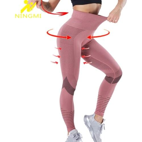 NINGMI Slimming Pants Sport Legging Women Slim Waist Trainer Body Shaper Control Panties Pants Shapwear Warming Trouser