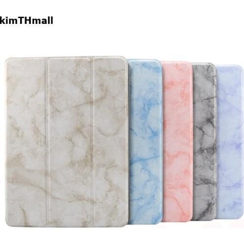 Case For iPad 10.2 2019 Cover With Pencil Holder Smart leather Trifold Marble Stand case for iPad 7th Generation 10.2 inch case