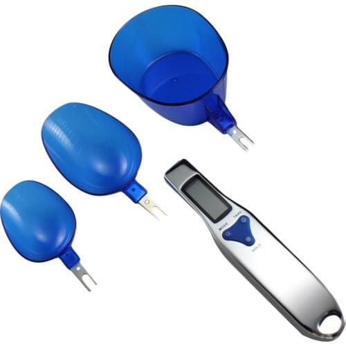 Digital Scale Spoon LCD Display Kitchen Spoon Scale 500g/0.1g Electronic Measuring Spoon Scales with 3 Detachable Weighing Spoon
