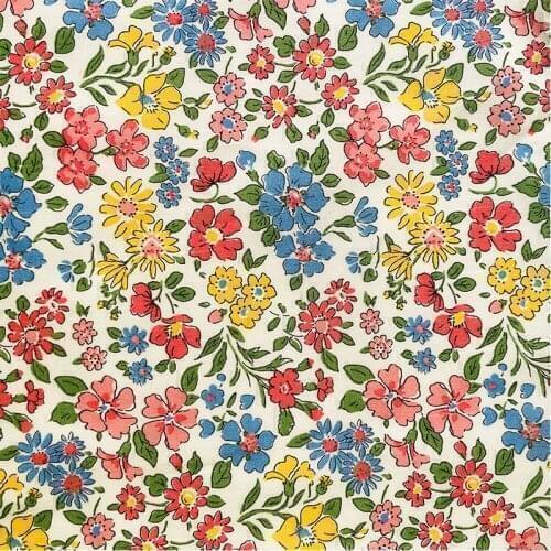 Blooming 80S Like Liberty Cotton Fabric For Kids Baby Sewing Cloth Dresses Skirt DIY Handmade Designer Patchwork Meter 2021
