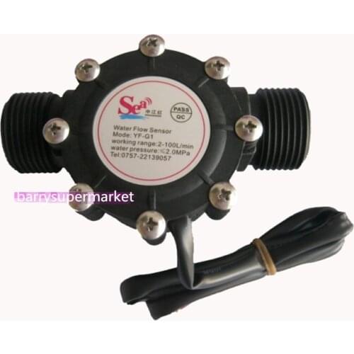 Water Flow Sensor DN25 DC3.5-24V 1 Inch 2-100L/min Hall Flowmeter Heat Pump Water Heater Flow Meter Switch Counter