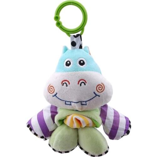 Baby Rattle Plush Dolls Bed Stroller Hanging Animal Musical BB Bell Infant Educational Toys Baby Pull Shock Rattles Soft Toy