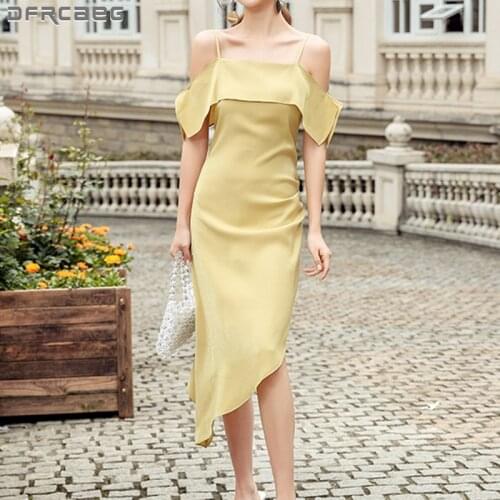 Желтые летние платья DFRCAEG China At AliExpress