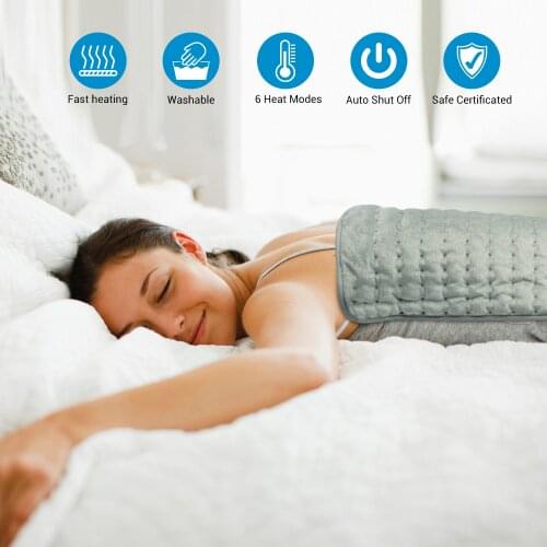 NICREW 120V 65W Electric Heating Pad For Shoulder Neck Back Spine Leg Pain Relief Winter Warmer Electric Warmer Heating Pad