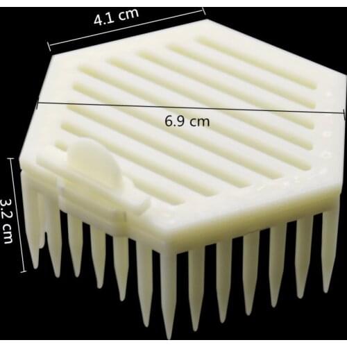 4 Pcs Beekeeping Tool Multifunction ABS Sexangle Needle Queen Bee Cage Queen Bee Bearing