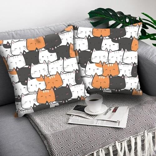Cute Cartoon Animal Cushion Cover Car Sofa Home Decor Pillow Case Super Soft Short Plush Cushion Covers Home Decoration Pillowca