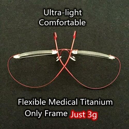 Fashion elegant pure titanium HD resin ultralight flexible comfortable rimless reading glasses men presbyopic eyeglasses women