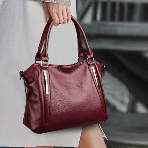 Casual Large Capacity Sac Leather Shoulder Bags for Women 2021 Small Luxury Handbags Women Bags Designer Simple Crossbody Bag
