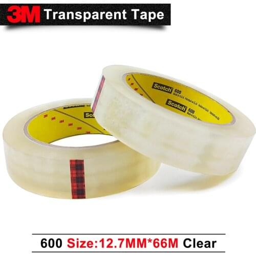 3M 600 scotch High performance transparent tape/testing tape/ 12.7MM*66M/10rolls/lot