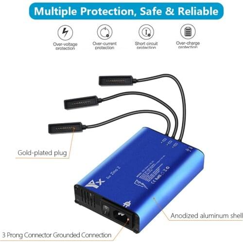 SALE HUBSAN for Zino 2 Battery Charger Remote Controller Charing Hub Multi with USB 2 Port for Hubsan Zino2 Drone US PlUG