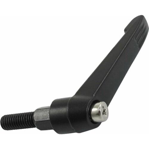 1pc M6 6mm Dia 16mm Length Thread Metal Machine Adjustable Handle 50mm Lever