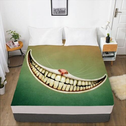 Cartoon Childrens Elastic fitted sheet bed sheet With An Elastic Band 160x200 Mattress Cover Bed cover for kids baby tooth