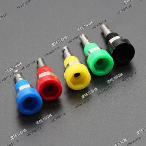 [SA]2MM banana jack connector socket 2MM red, black GREE yellow BLUE- colored holes M5 terminals small test holes A-2003--100PCS