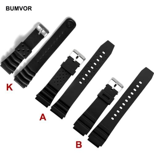 Black Rubber Watch Band Strap Silicone 18mm 20mm 22mm Watchbands For Casio G-Shock Electronic Watch Replacement Wristband