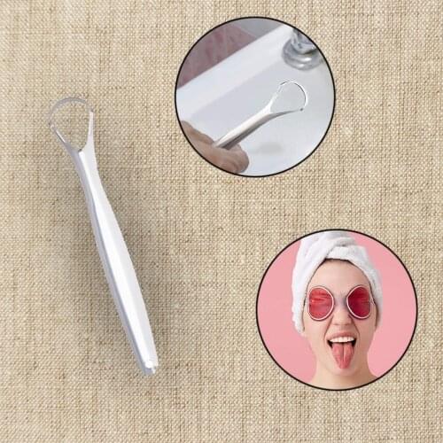 Stainless Steel Tongue Cleaning Tongue Scraper Tongue Fur Cleaner Tongue Brush Personal Oral Care Cleaning Tool