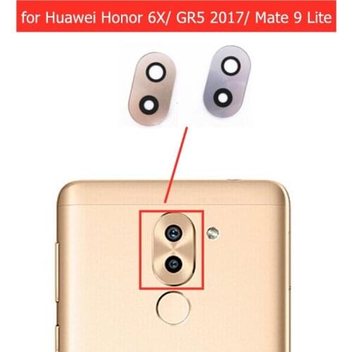 2pcs for Huawei Honor 6X/ GR5 2017/ Mate 9 Lite Back Camera Glass Lens Rear Camera Glass with 3M Glue Replacement Repair Parts