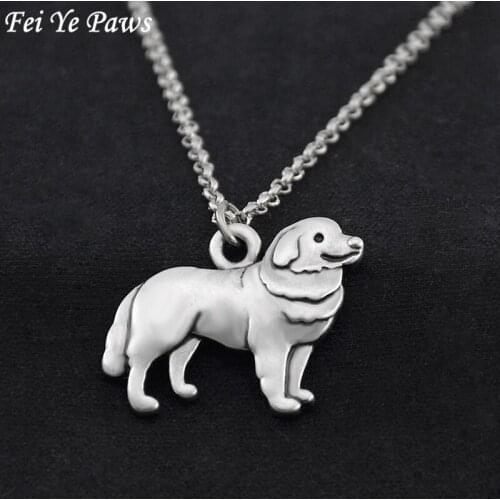 Vintage 3D Great Pyrenees Pendant Stainless Steel Chain Necklaces Colar Boho Dog Charm Pendants Women Men Jewelry Unique Gifts