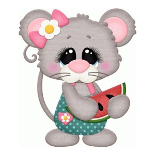 Mouse Watermelon Cutting Dies Scrapbooking For Baby Brithday Paper Card Making Stencil