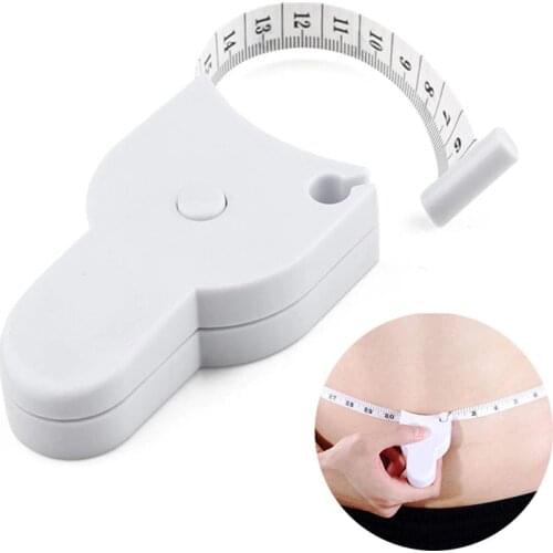 High Qulaity 1.5m Fitness Accurate Body Fat Caliper Measuring Body Tape Ruler Measure Tape Measure White Health And Fitness