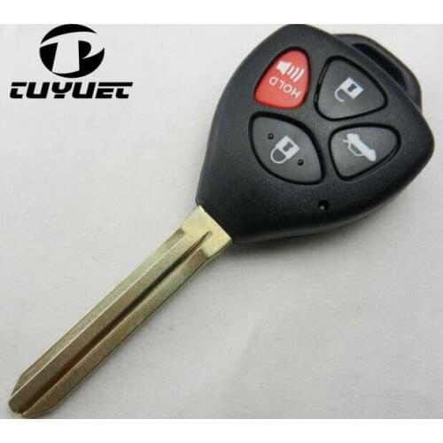 Top Quality quality For 4 Buttons (Band Red Button) Remote Key Shell for Toyota Camry, 10pcs/Lot