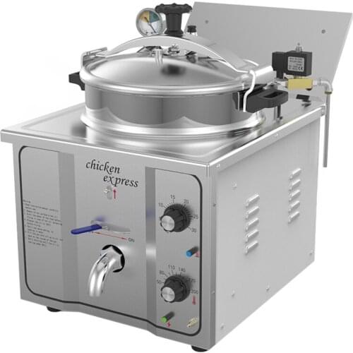 High Pressure Fried Chicken Commercial Electric Fryer Countertop Fryer Single Cylinder Fried Chicken Oven Large Capacity Fryer