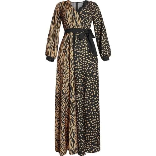 Plus Size Women African Print Dashiki Dresses Long Sleeve Party Gowns Kaftan 2021 Summer Ladies Clothing Boho Boubou Robe