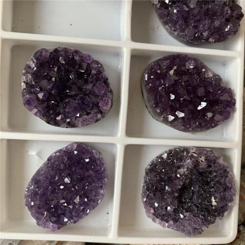 1PCS About 40mm natural amethyst quartz flower reiki healing crystals cluster for making jewelry home decoration
