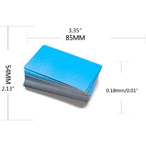 100Pcs Blank Engraved Custom Visiting Name Cards Aluminium Alloy Business Cards C5AE