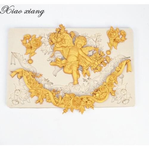 3D Angel Baby Silicone Cake Molds For Baking Baby Birthday Party Cake Decorating Tools Cupcake Fondant Chocolate Candy Molds