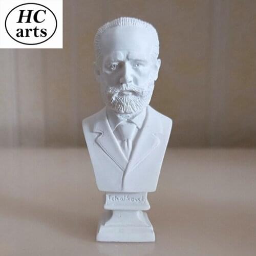 7cm Musician Tchaikovsky Mini Resin Plaster Head Portrait European Character Desktop Decoration Ornament Art Sketch Decor