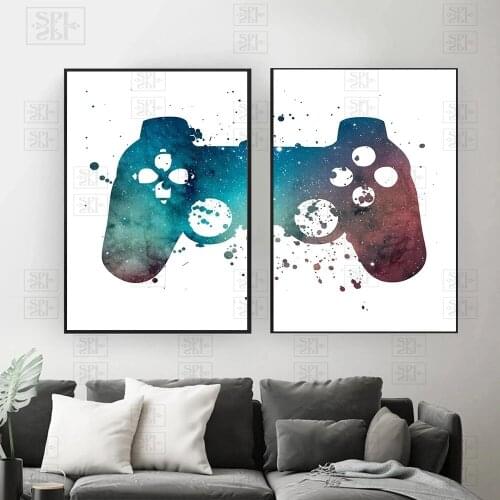 Abstract Game Console Control Handle Posters and Prints Canvas Paintings Wall Art Pictures for Living Room Decor No Frame