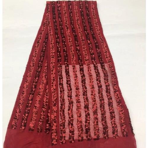 Africas latest tulle lace fabric 2020 high-quality embroidery sequin lace French lace wedding dress material XX39011